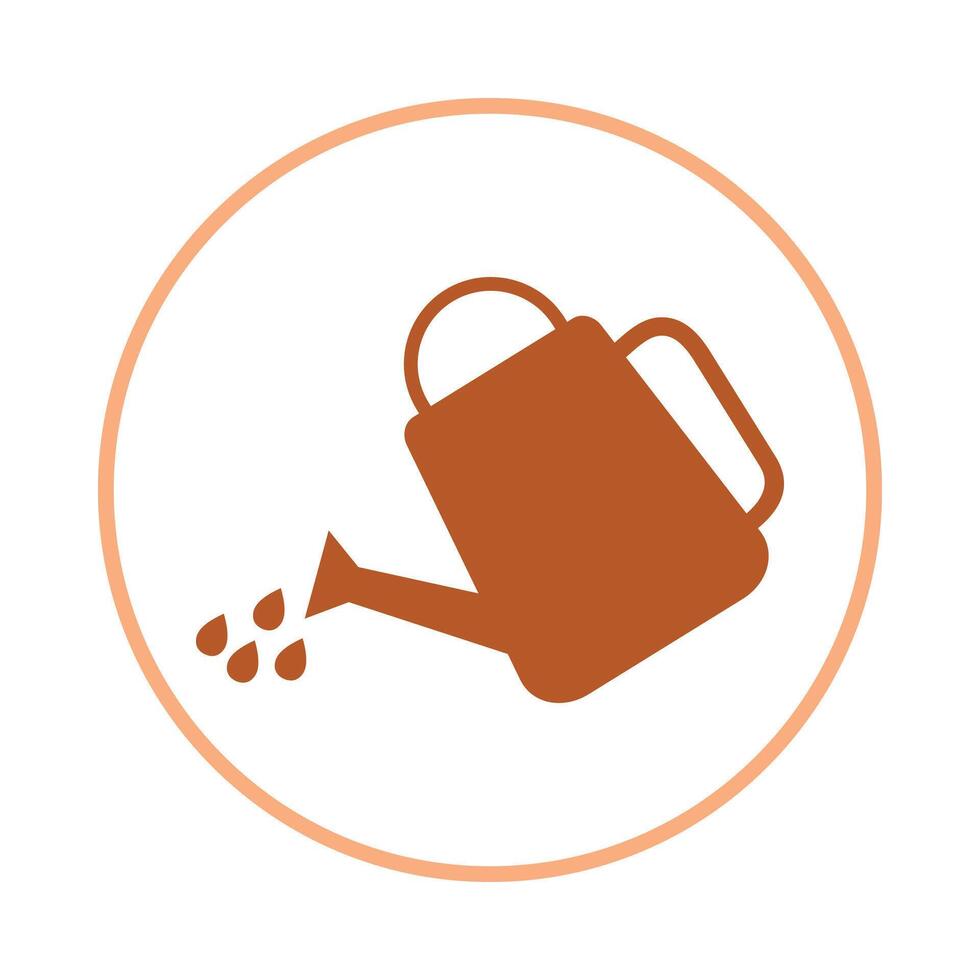 Watering can trendy icon wonderful abstract illustration colorful artwork design vector