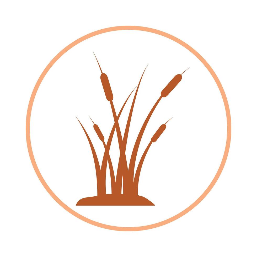 Cattail trendy icon wonderful abstract illustration colorful artwork design vector
