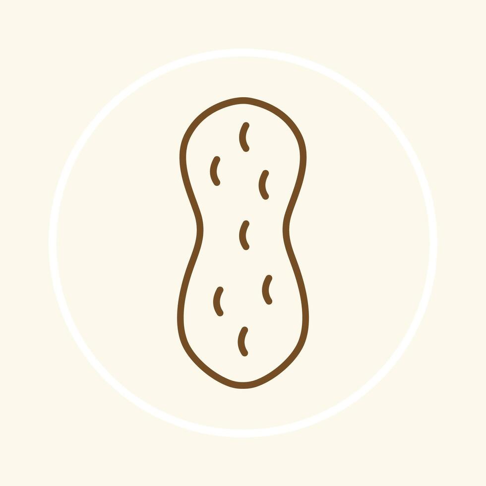 Peanut trendy icon hopeful abstract illustration colorful artwork design vector