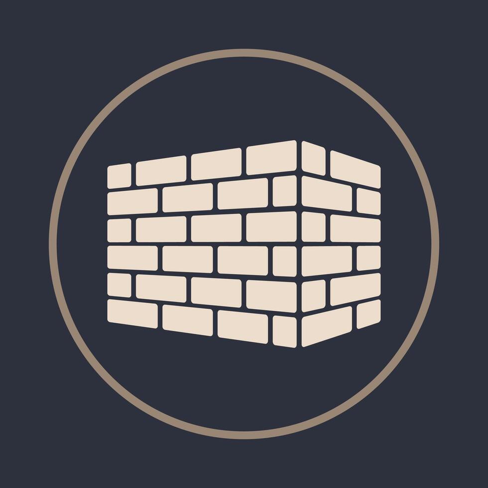 Brick wall trendy icon joyous abstract illustration colorful artwork design vector