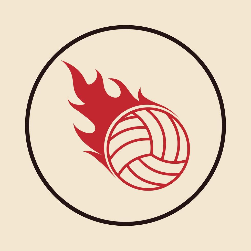Volleyball trendy icon thankful abstract illustration colorful artwork design vector