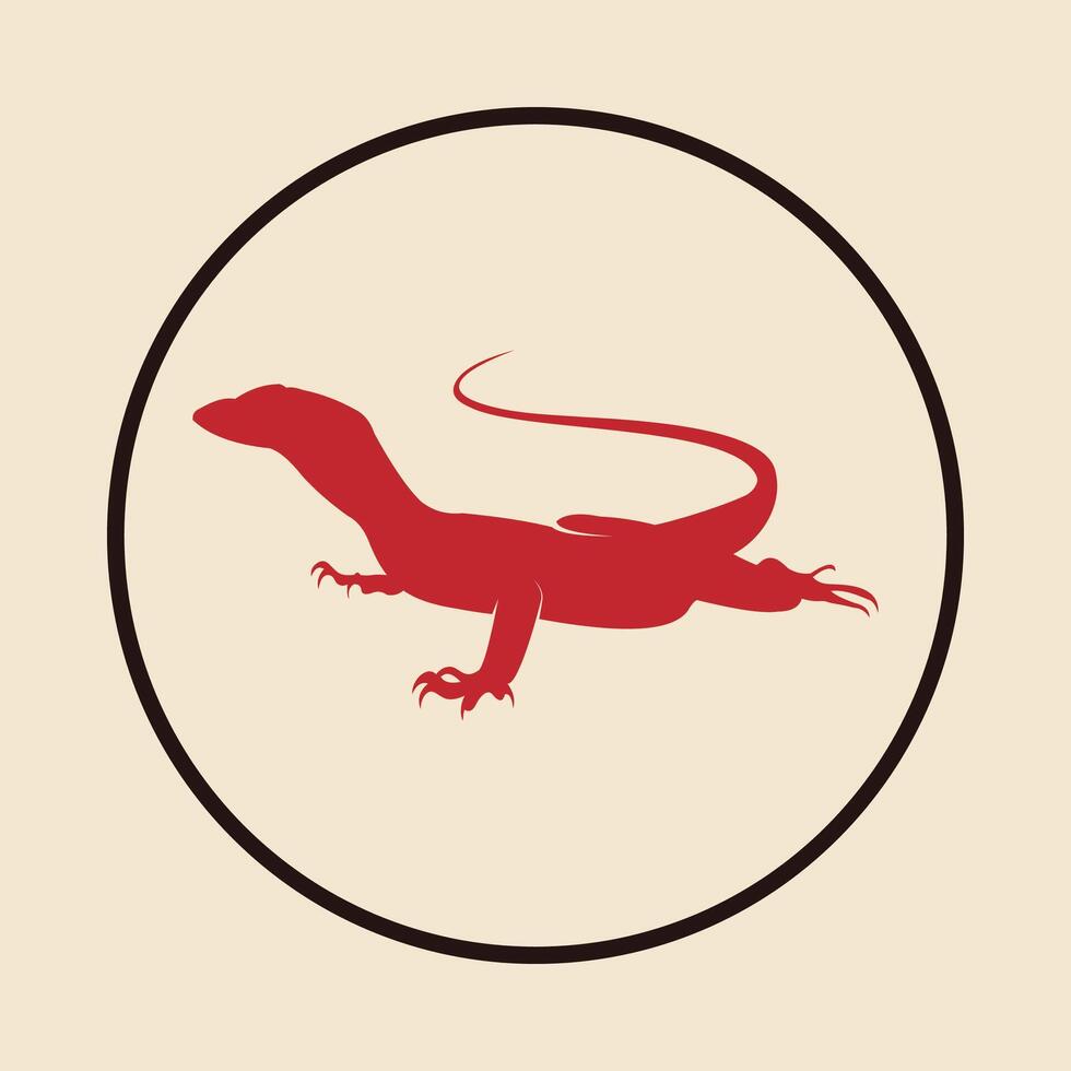 Lizard trendy icon thankful abstract illustration colorful artwork design vector