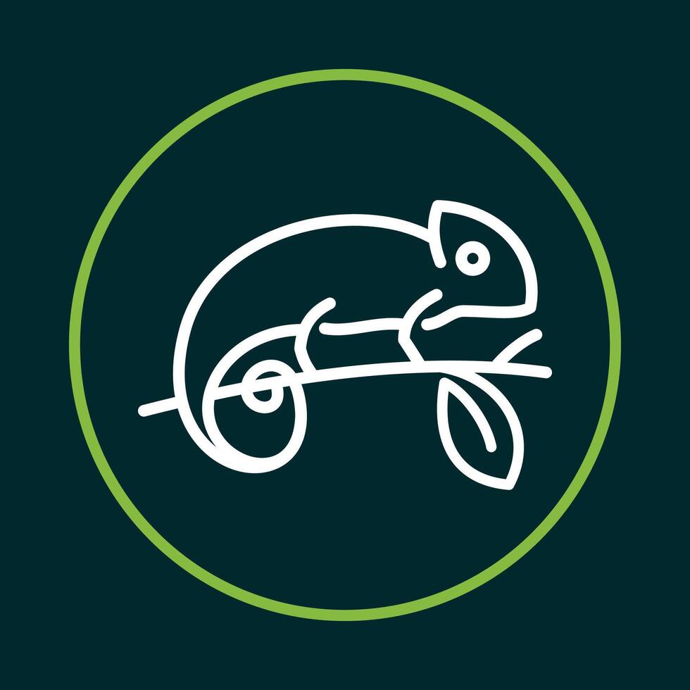Chameleon active trendy icon satisfied abstract illustration artwork design vector