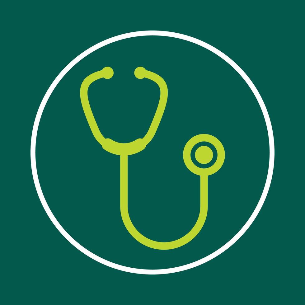 Stethoscope useful trendy icon satisfied abstract illustration artwork design vector