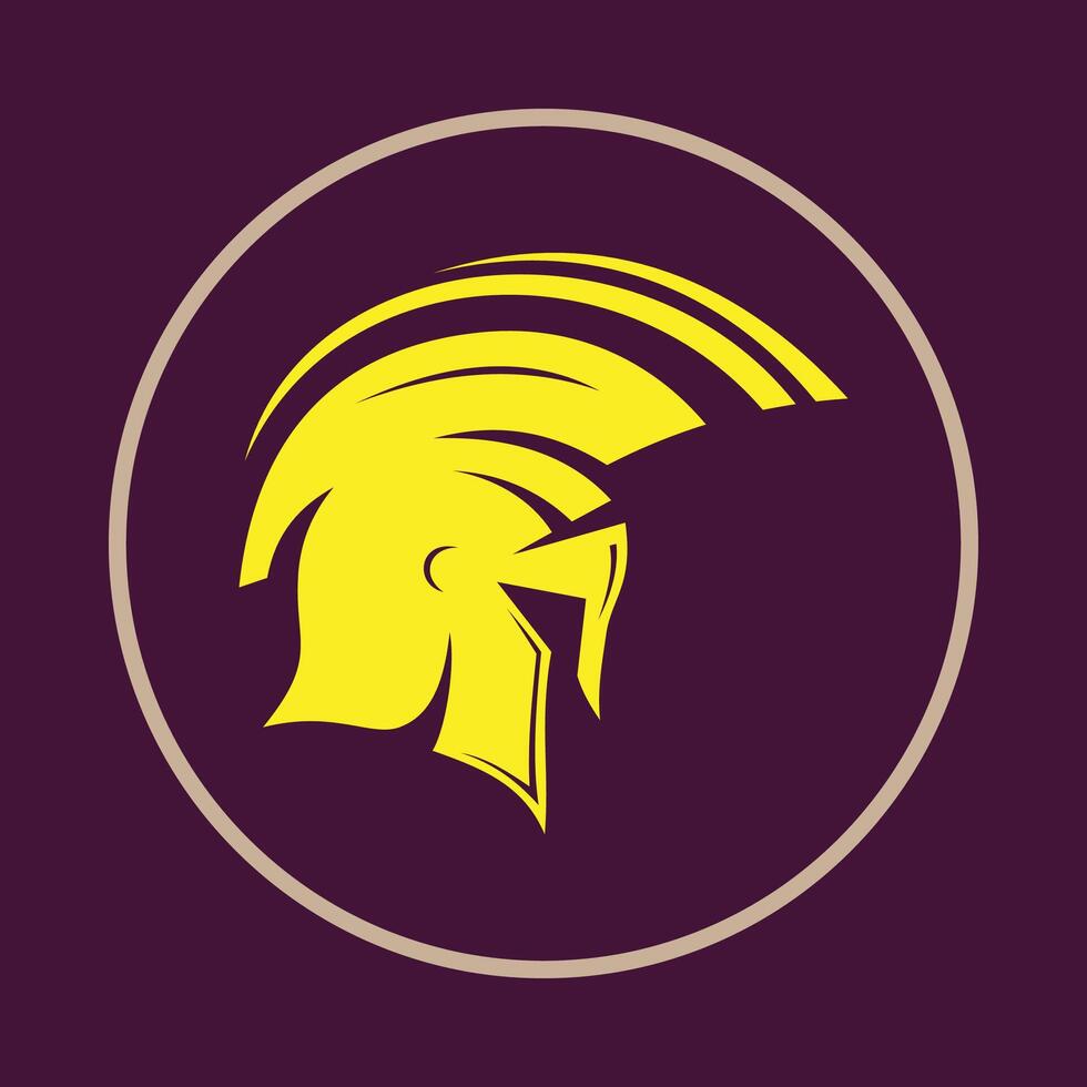 Spartan helmet supportive trendy icon attractive abstract illustration artwork design vector