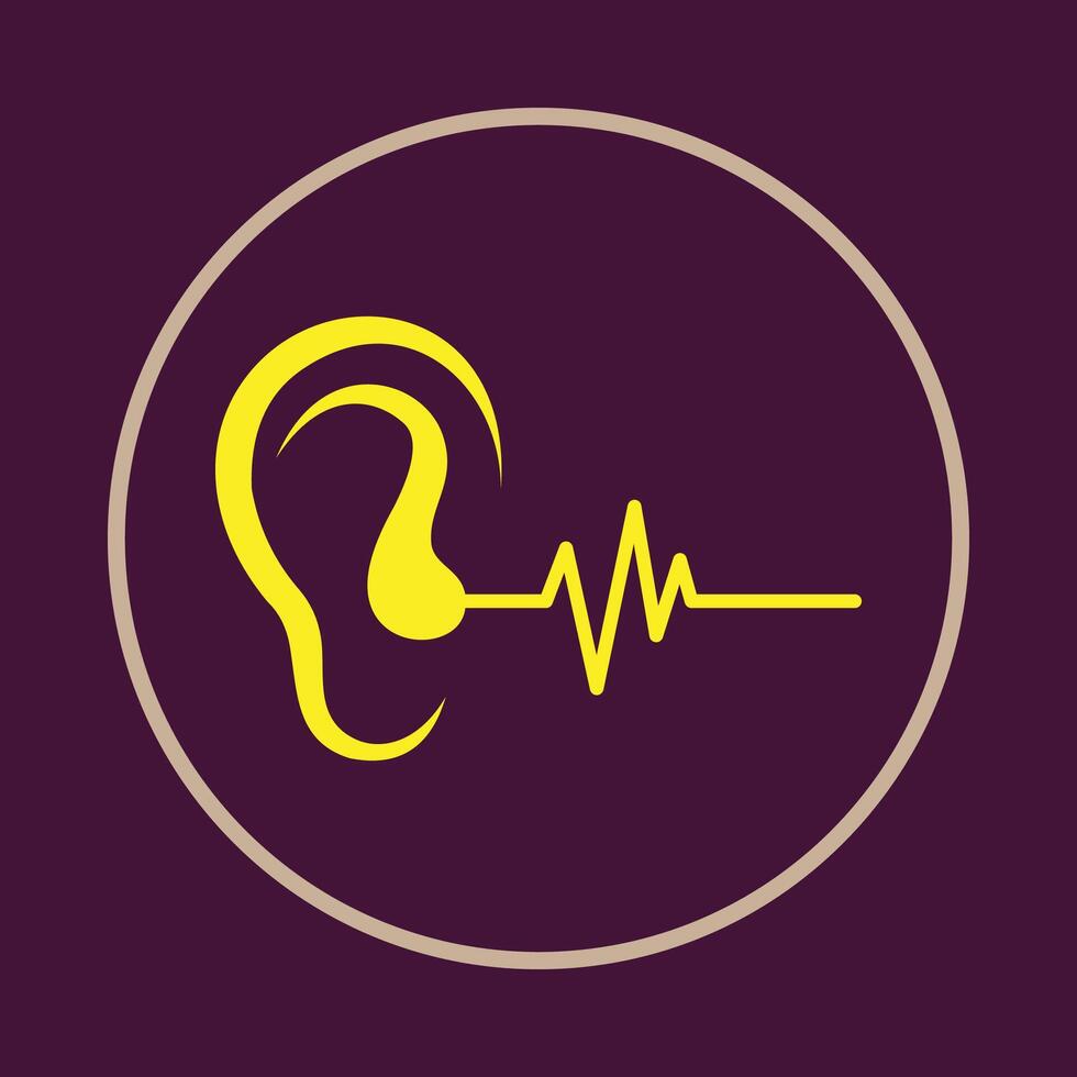 Ear supportive trendy icon attractive abstract illustration artwork design vector