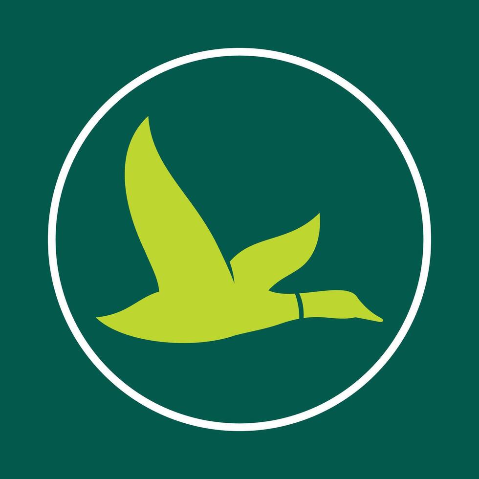 Flying duck useful trendy icon satisfied abstract illustration artwork design vector