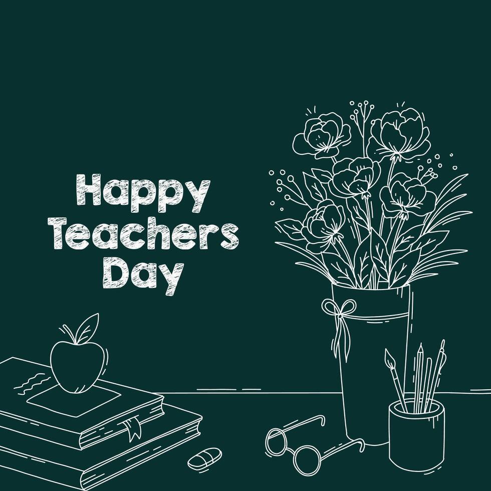 Teacher day functional beautiful illustration colorful abstract background vector