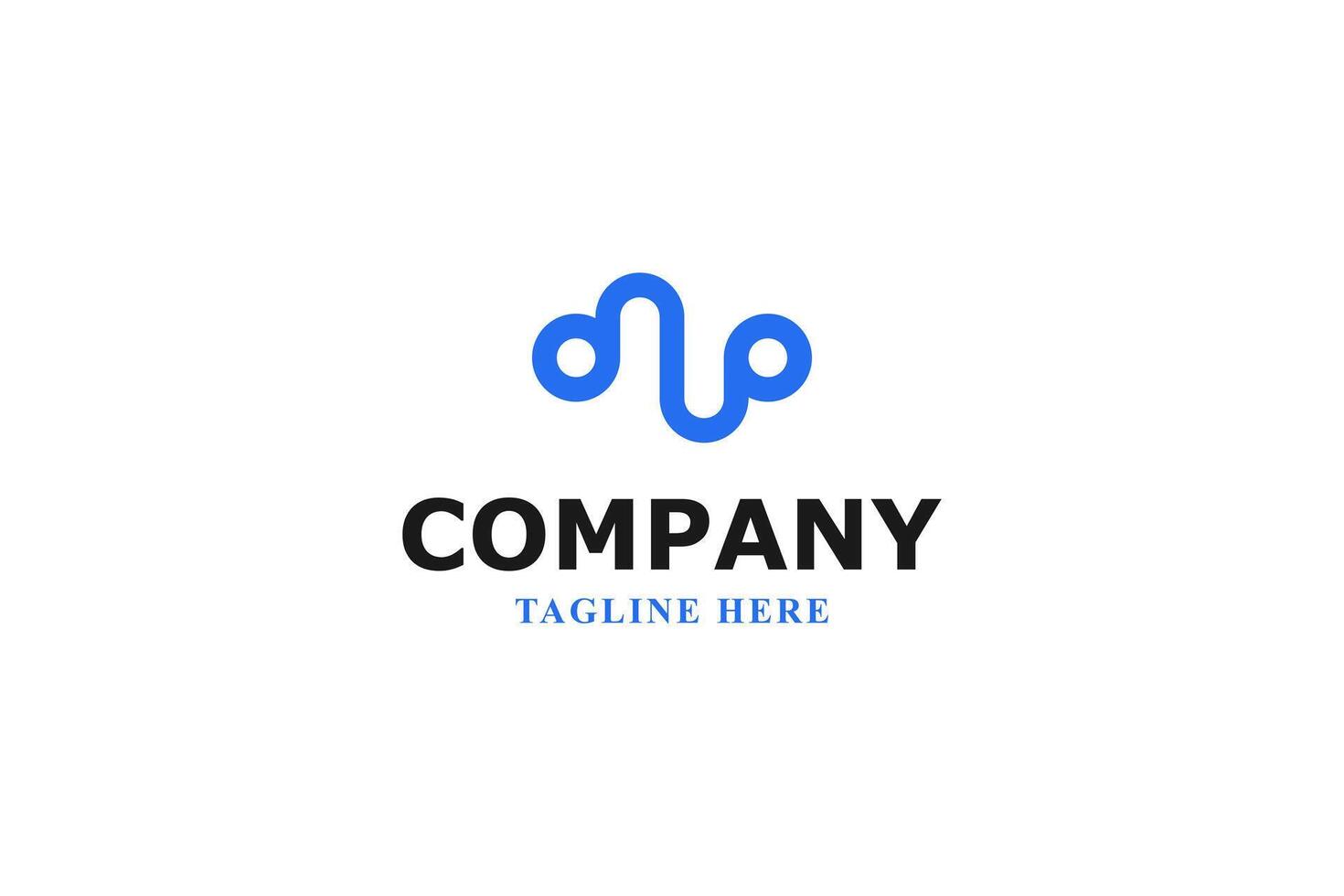 letter a u or d p wave minimal logo vector