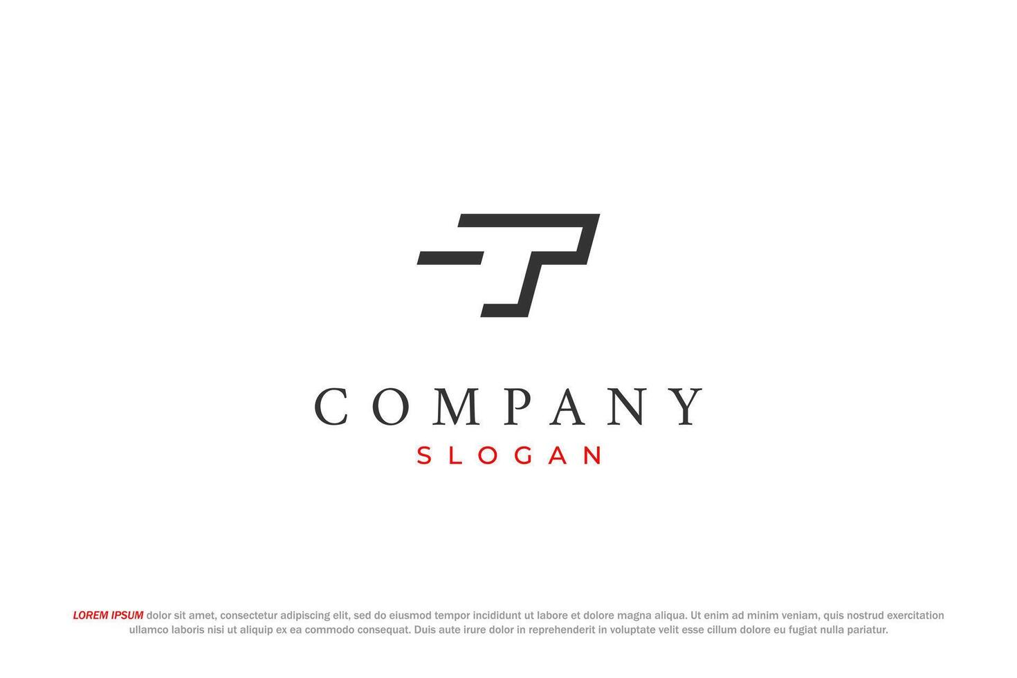 letter t silhouette minimal logo vector