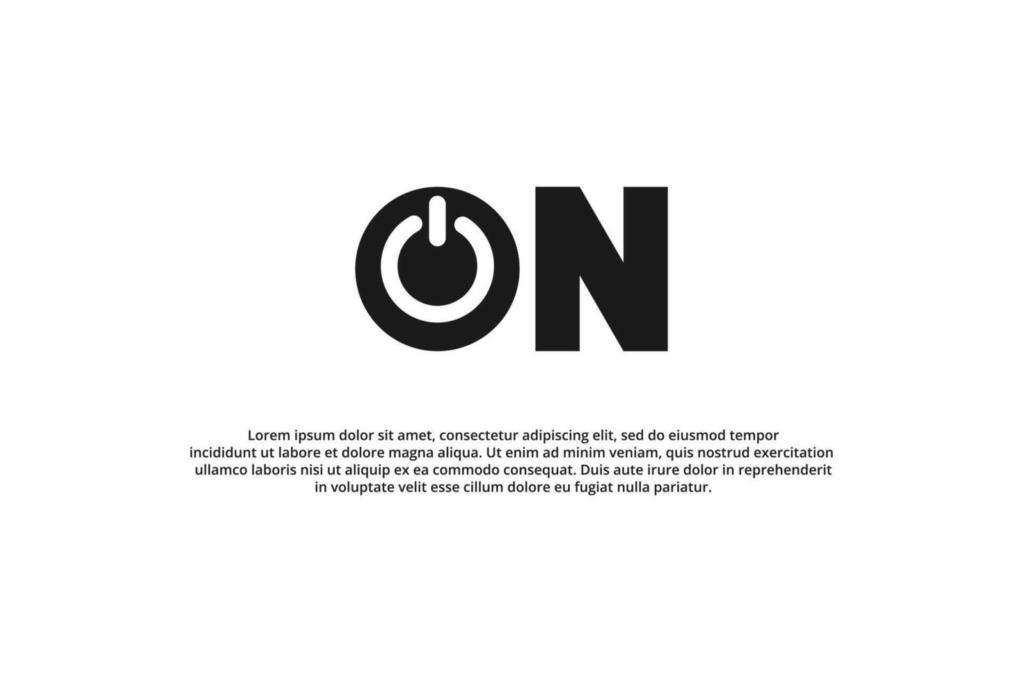 modern minimal power on logo vector