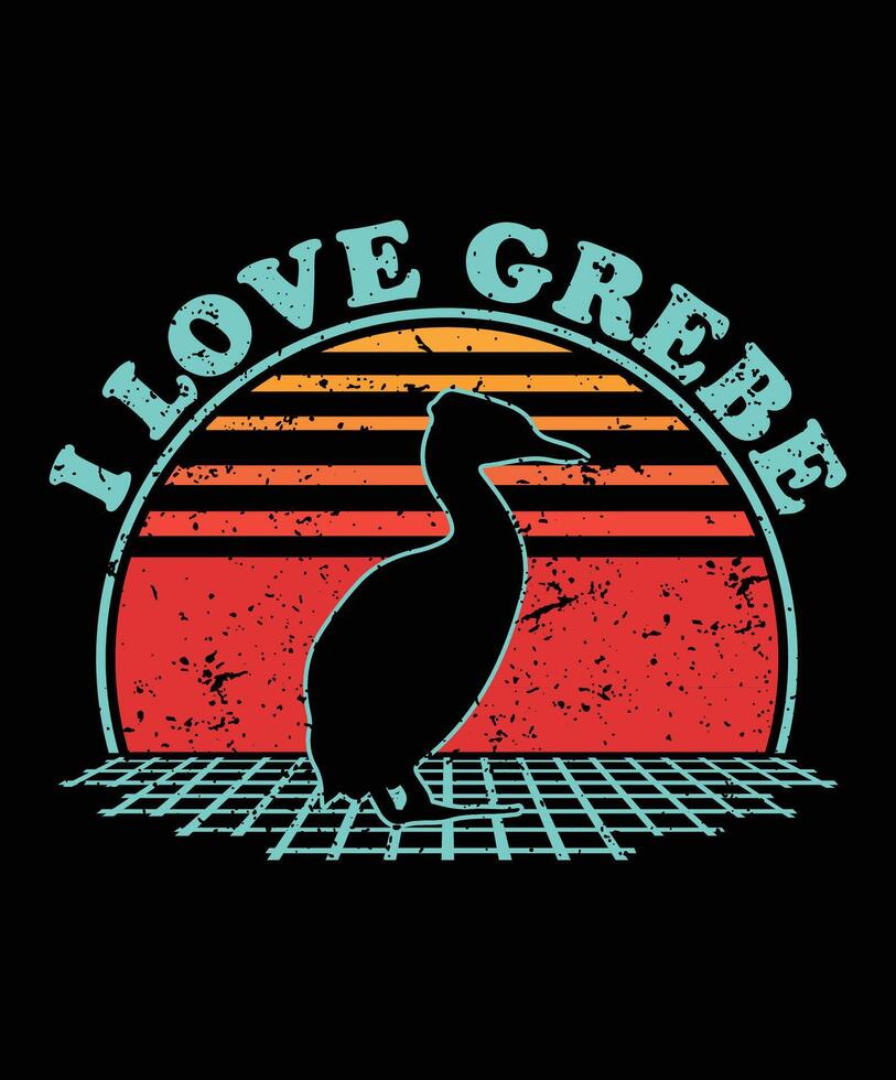 grebe silhouette white background. grebe silhouette Design. grebe icon silhouette illustration design. grebe silhouette birds. vector