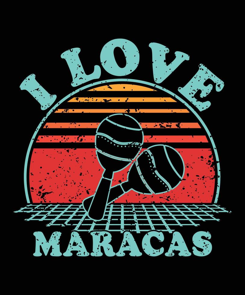 maracas silhouette on a white background. maracas silhouette design. maracas vintage design. maracas silhouette vintage sunset graphic t shirts design. vector