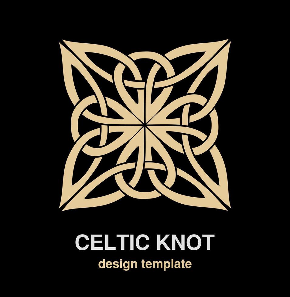 Celtic cross. Ethnic ornament. Ancient geometrical symbols celtic knots christian tattoo. Element of celtic ornament. Geometric design. vector