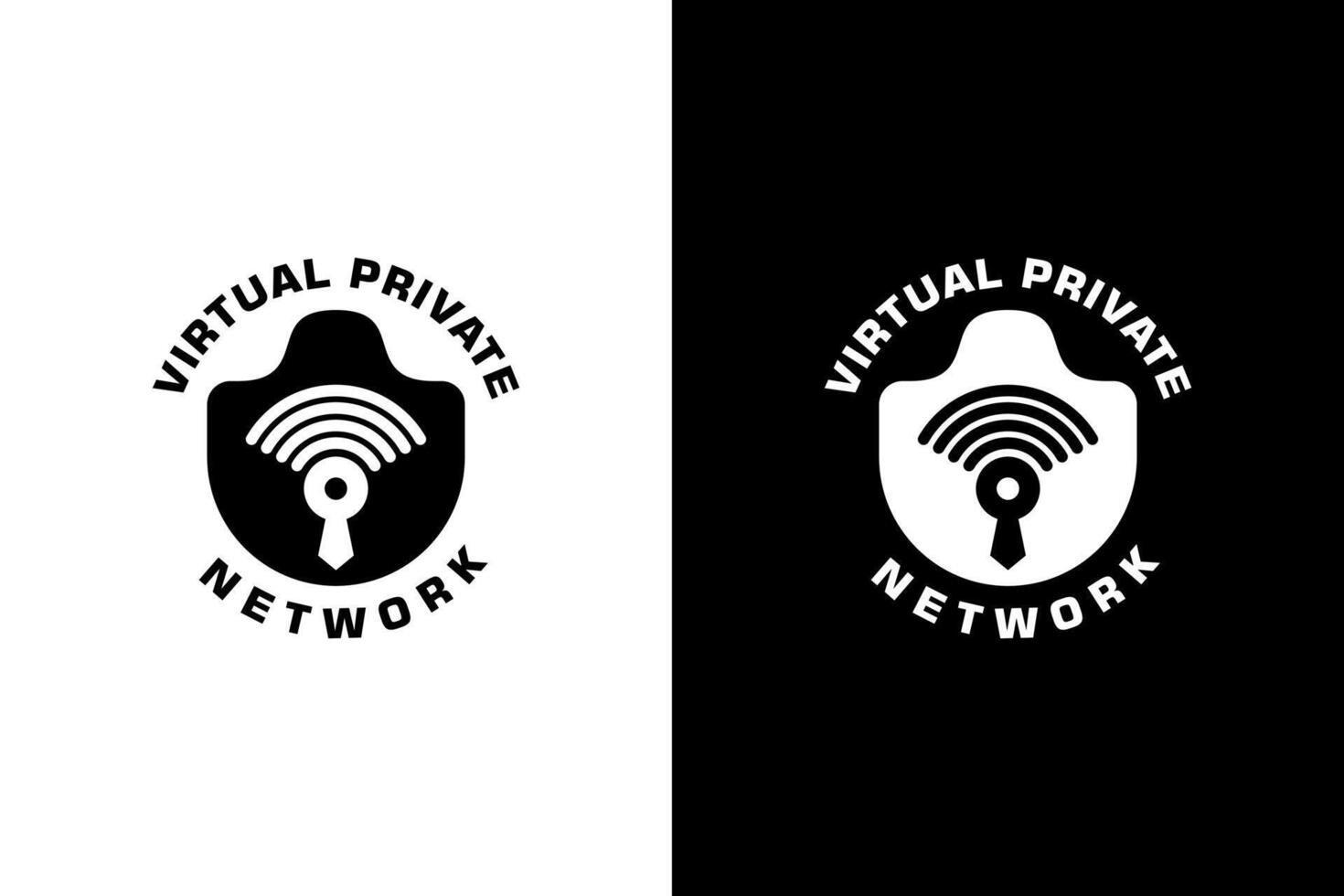 Simple, effective VPN logo with a shield and padlock, symbolizing secure online access. Ideal for VPN providers, cybersecurity firms, and privacy-conscious businesses. vector