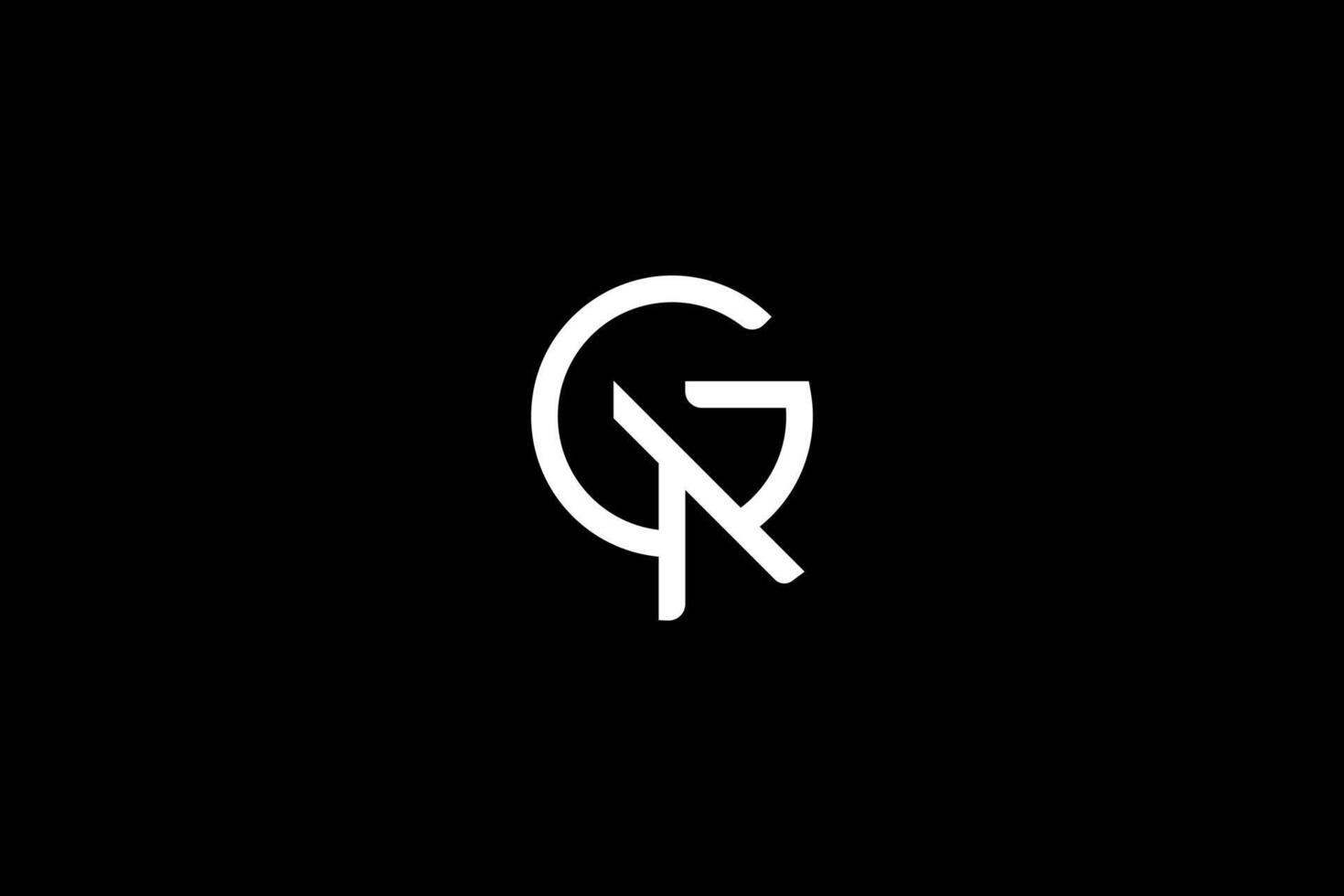 Sleek and modern GR monogram logo. Perfect for businesses that want to project a confident and professional image. vector