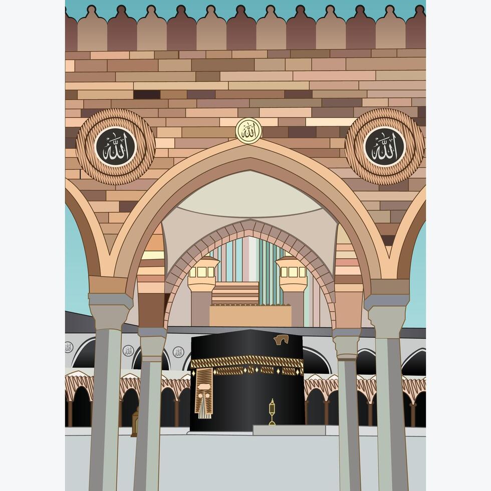 Illustration of Kaaba design vector