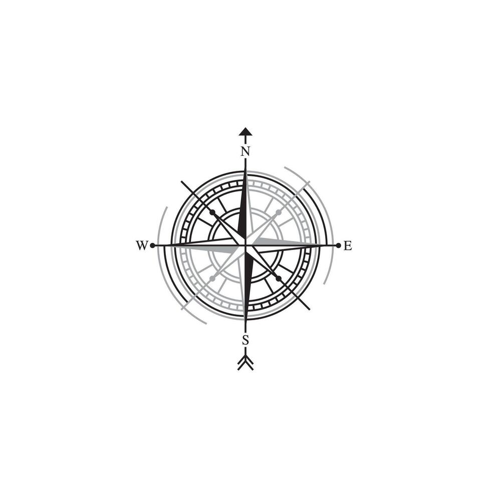 Compass logo or icon design vector