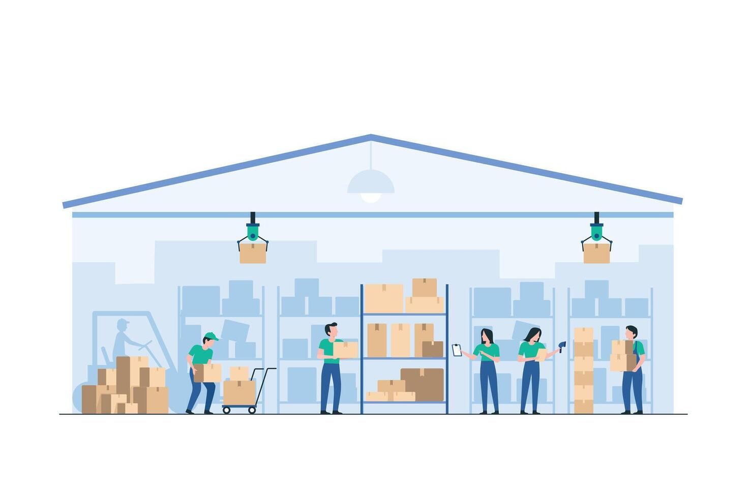 Logistics and Warehouse Efficiency Solutions vector