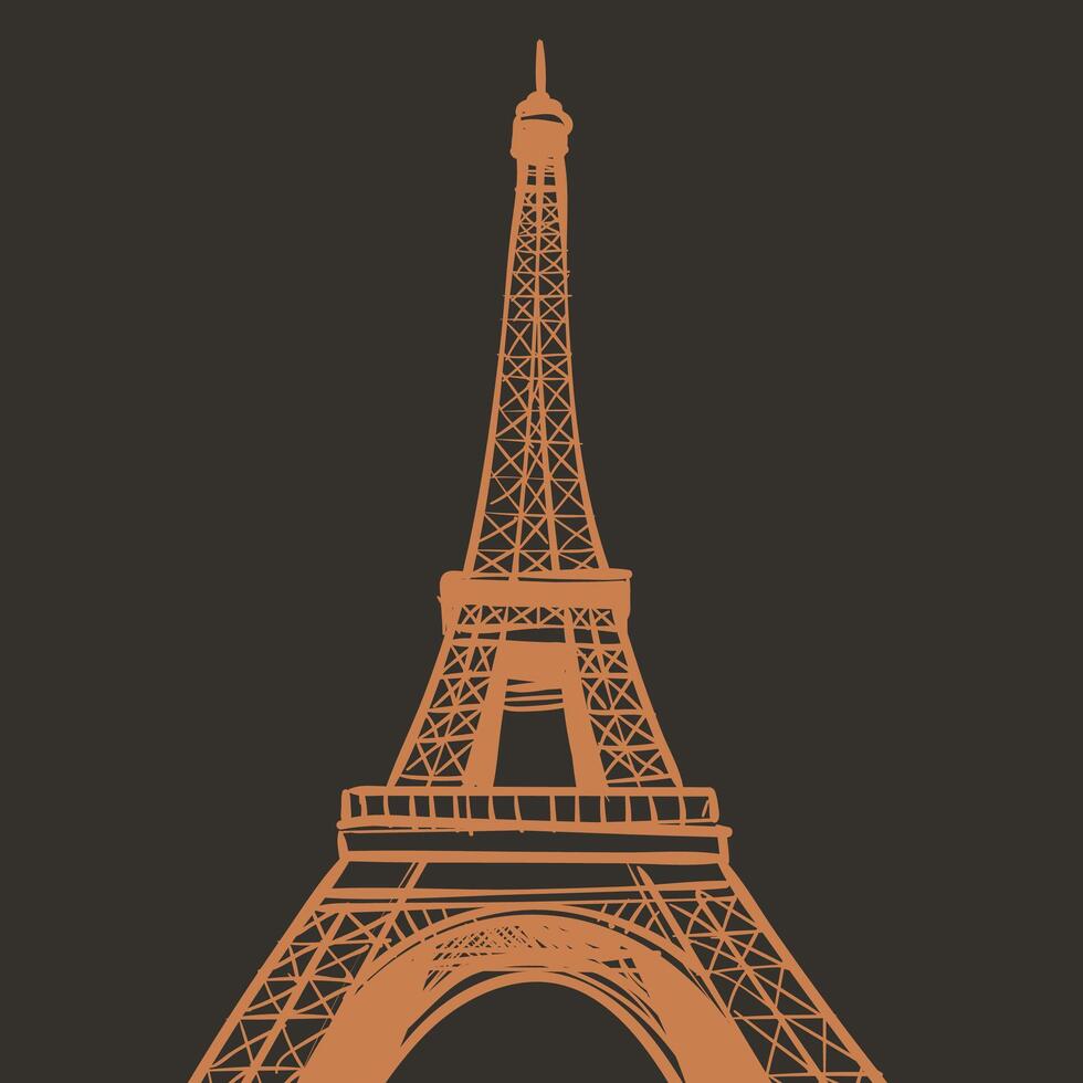Eiffel Tower functional beautiful illustration colorful abstract background vector