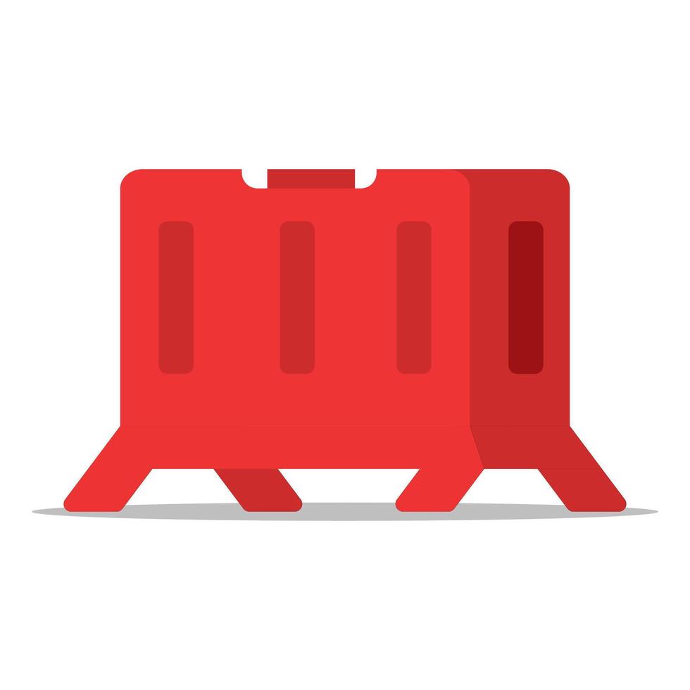 Concept of traffic barriers or barricades for driving safety, warning in construction logo design template and other icon symbols, flat illustration isolated on background. vector