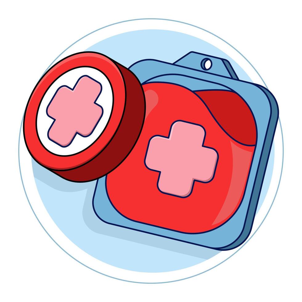 Concept of donating blood to save life in emergency accident. Charity and generosity, kindness. Activists and volunteers. Blood sac. voluntary charitable donations and ready to donate blood. . vector
