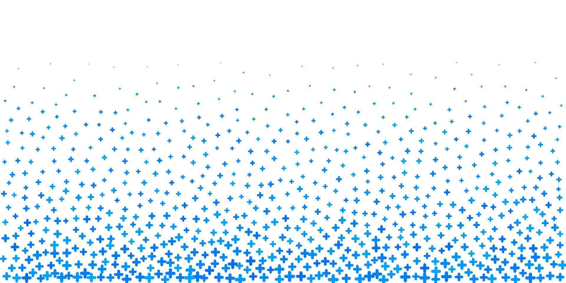 Medical blue cross symbol and plus sign seamless pattern on horizontal white background vector
