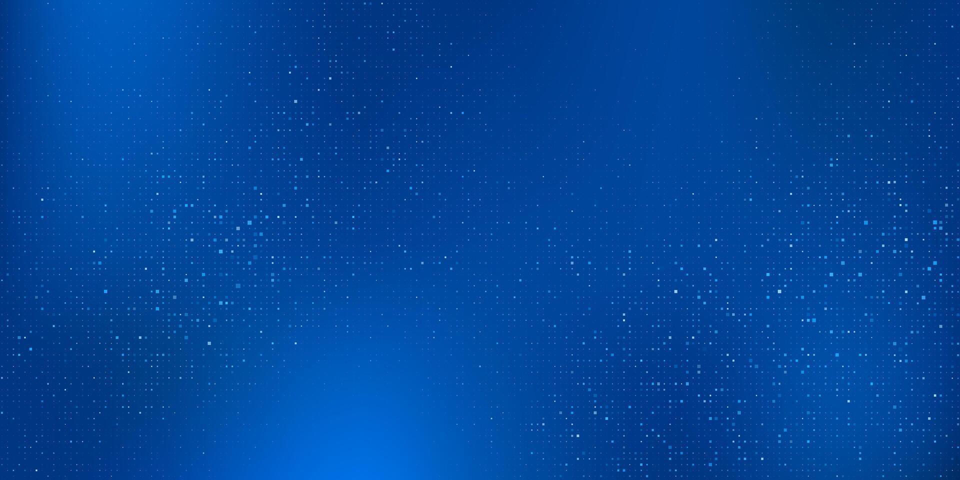 Abstract digital blue square particles background for business, finance, research, tech and science vector