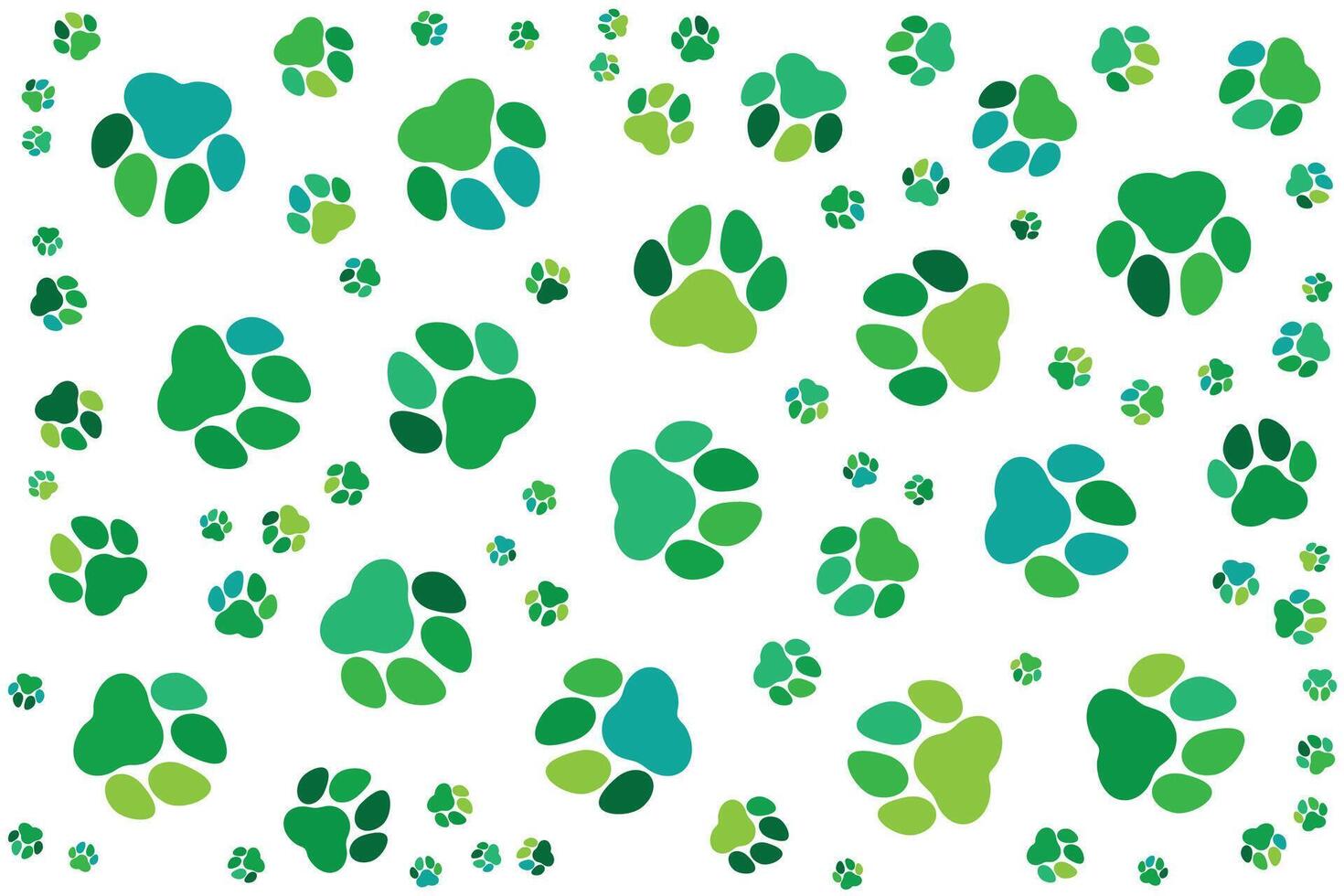 patron paw random verdes vector