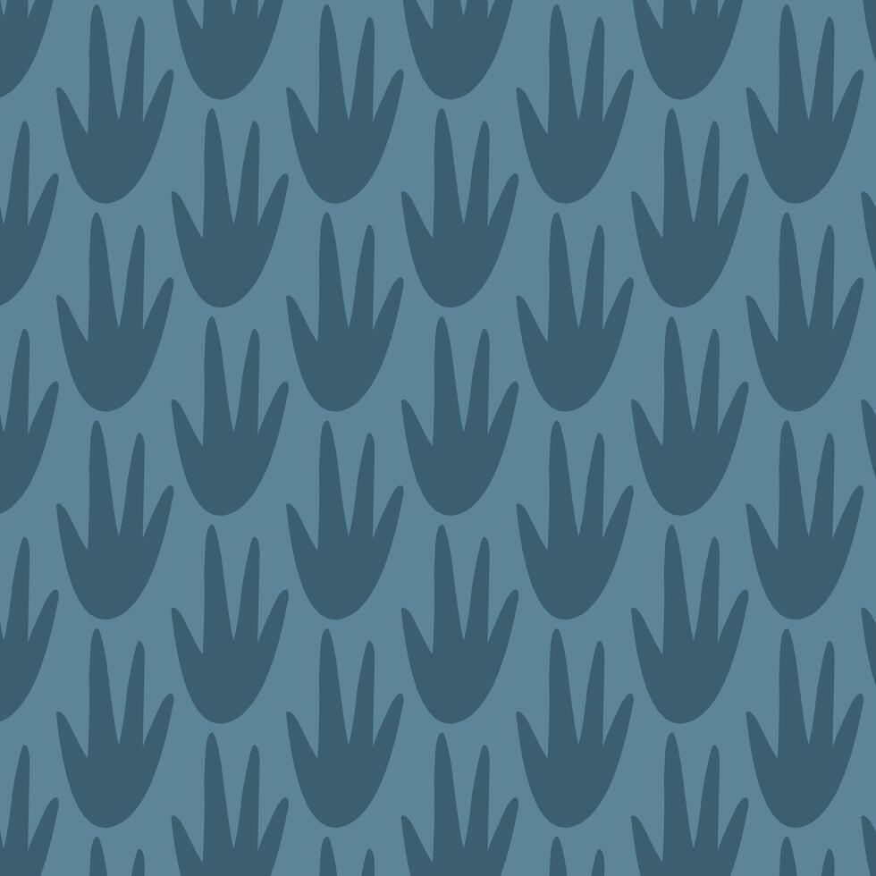 Dinosaur seamless pattern footprint tracks. Minimal color background. Dinosaur footprint seamless pattern perfect for textile, wrap and wallpaper and design. vector