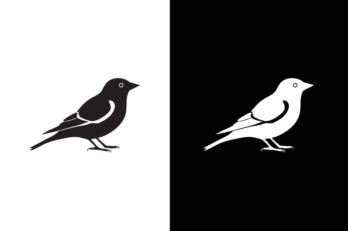 Bird icon. elements for design. Bird icon, silhouette, logo on white background vector