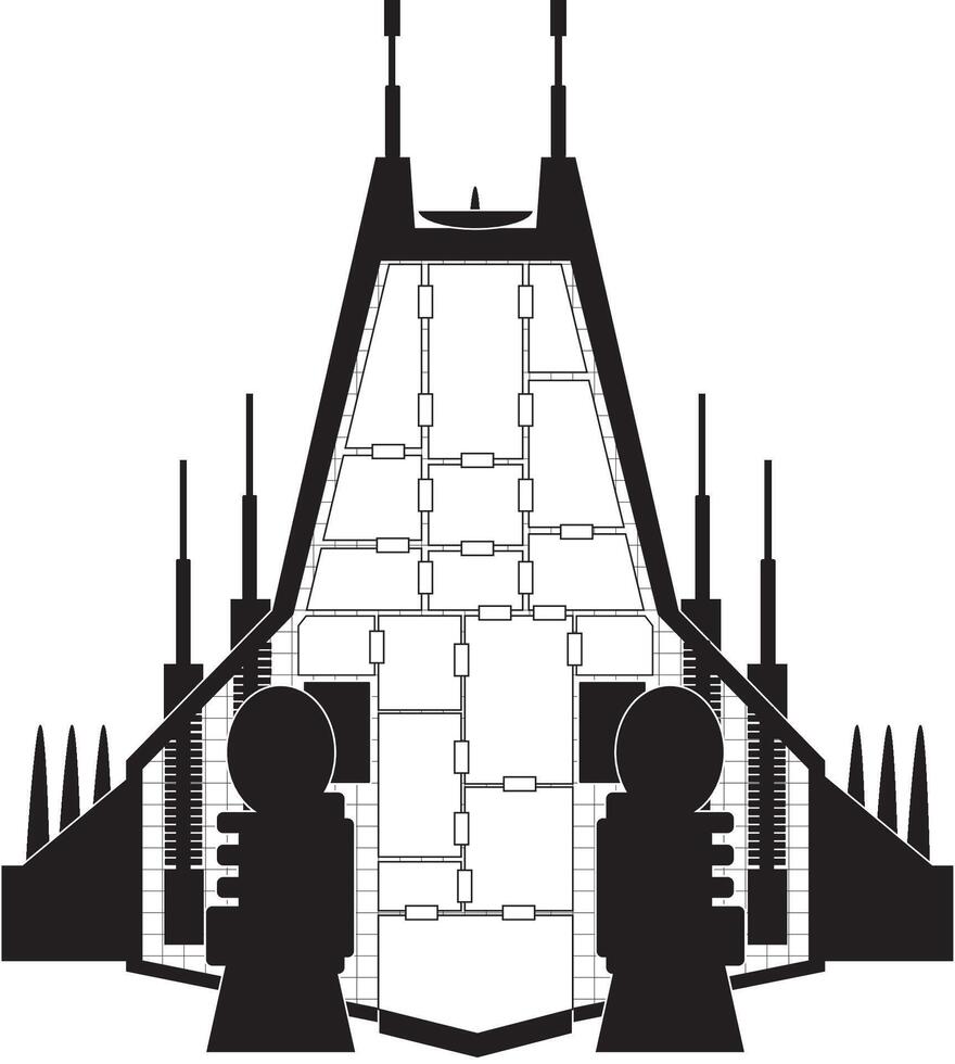 Basic Starship map vector