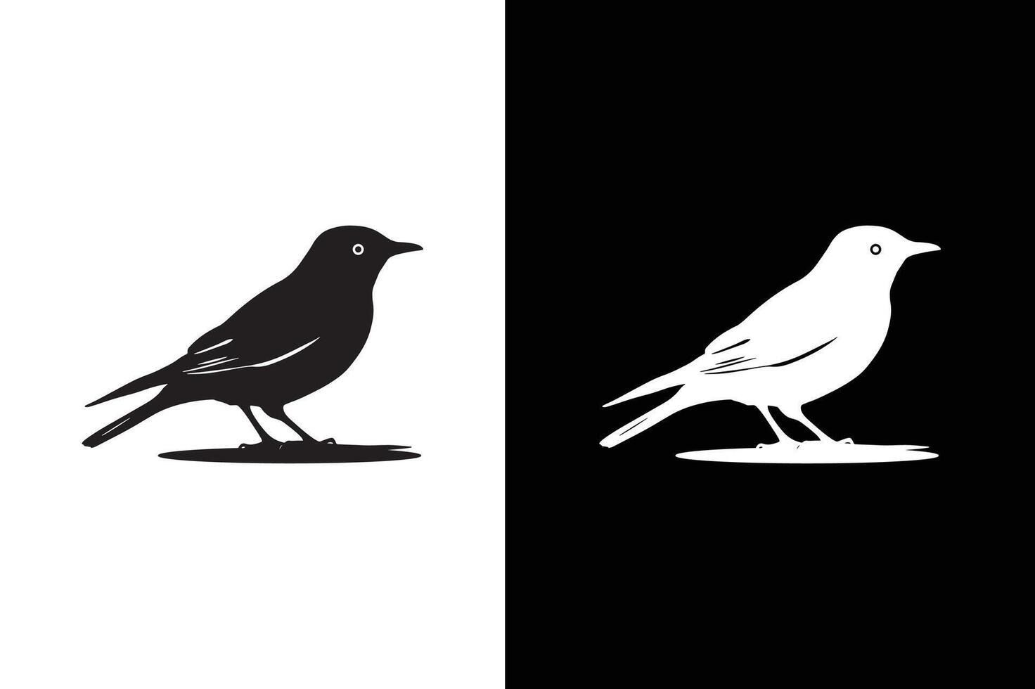 Bird on a branch. Bird icon silhouette. elements for design. Bird icon, silhouette, logo on white background vector