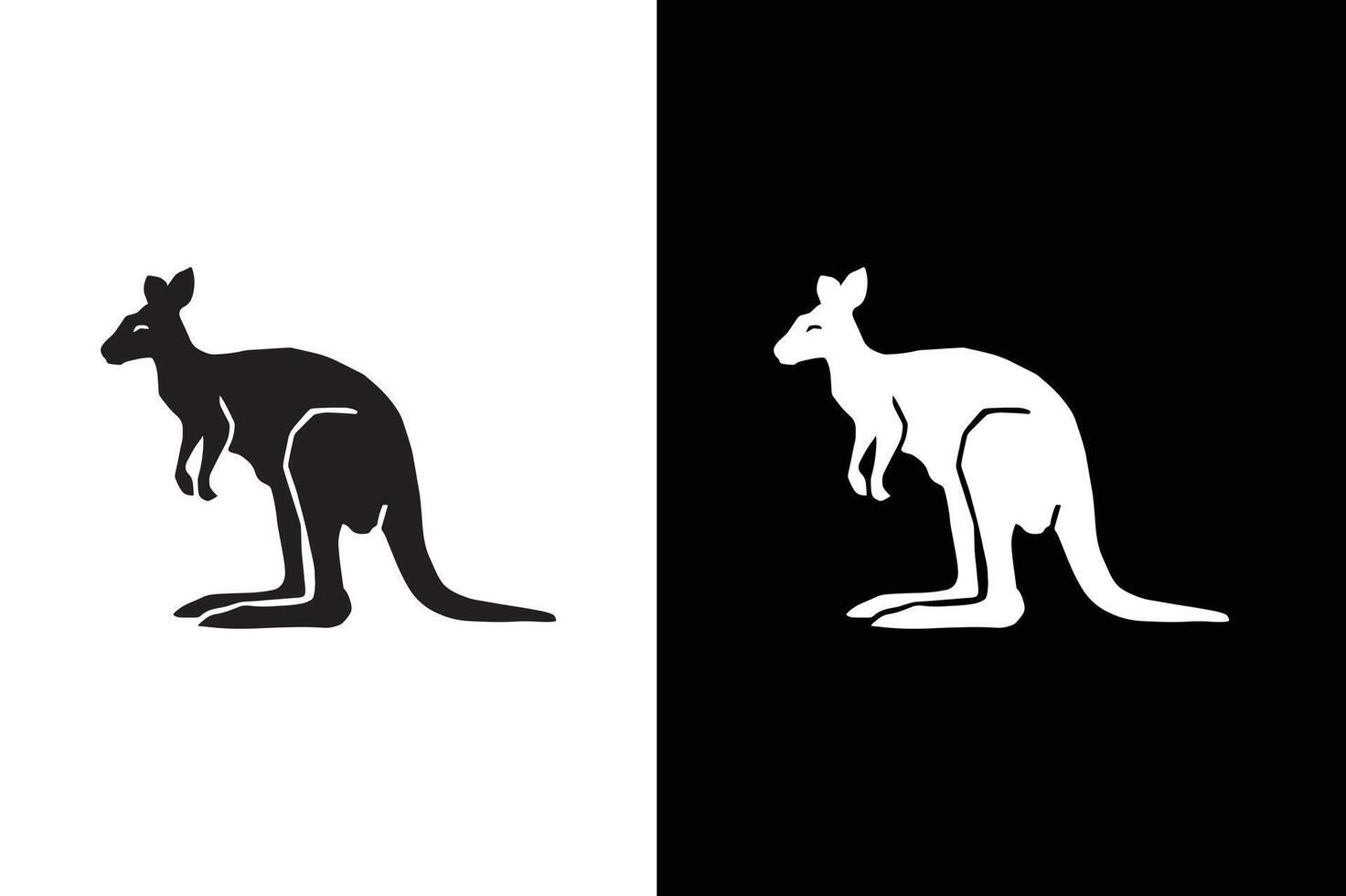 Kangaroo silhouette. Kangaroo, animal icon. filled flat sign for web design. vector