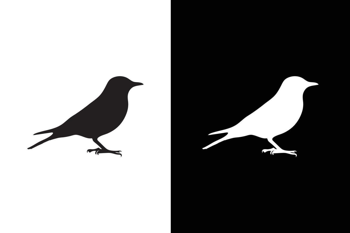 Bird on a branch. Bird icon. elements for design. Bird icon, silhouette, logo on white background vector