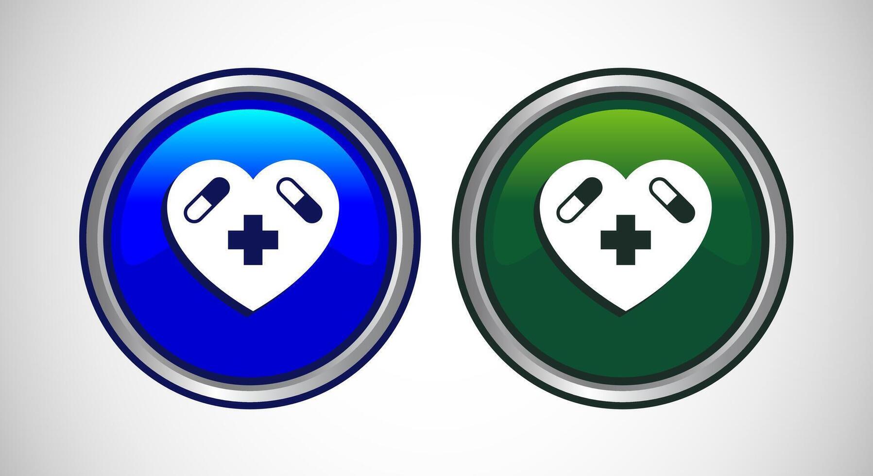 Medical And Healthcare Icon Button Set Design Illustration vector