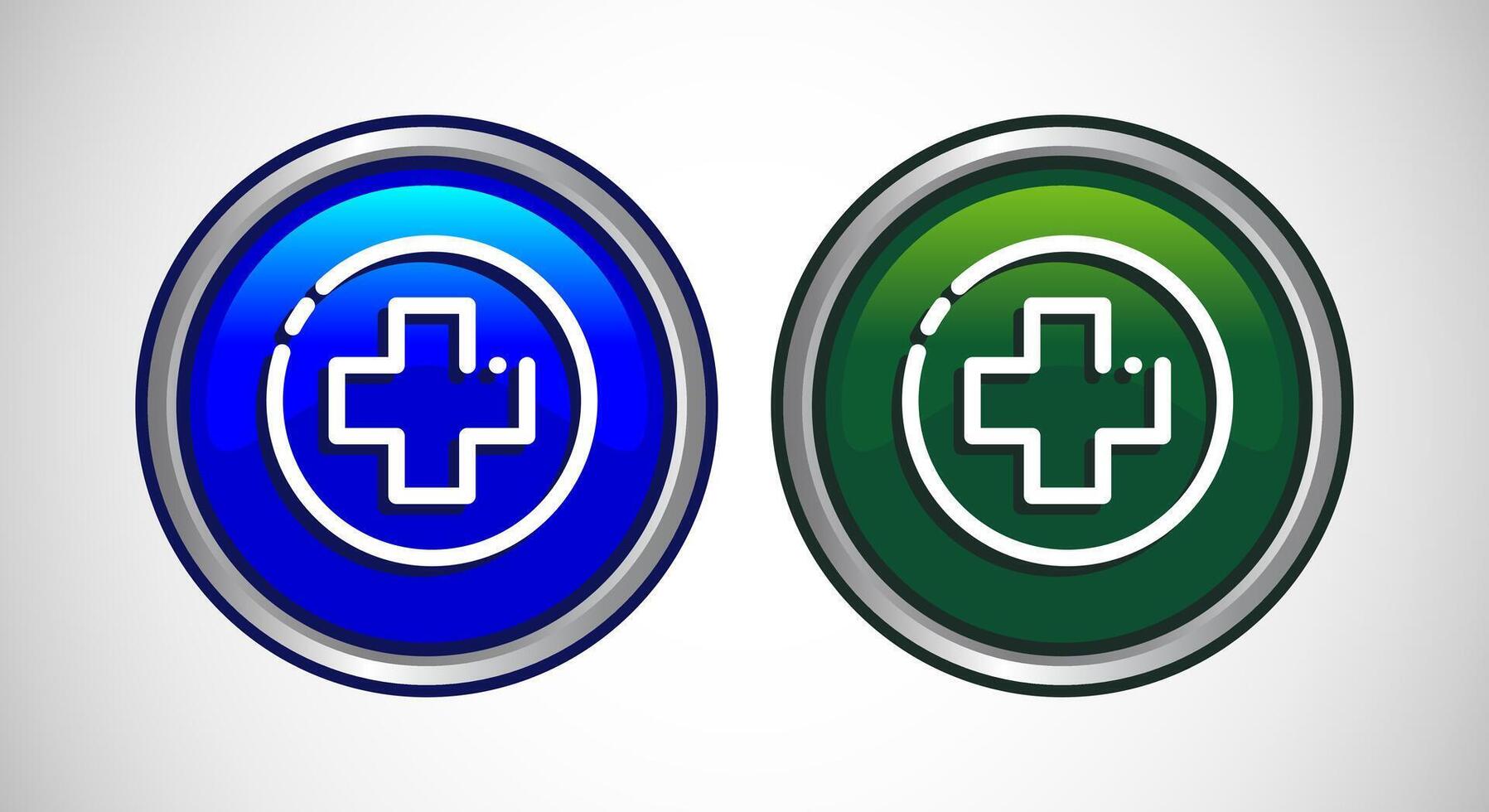 Medical And Healthcare Icon Button Set Design Illustration vector