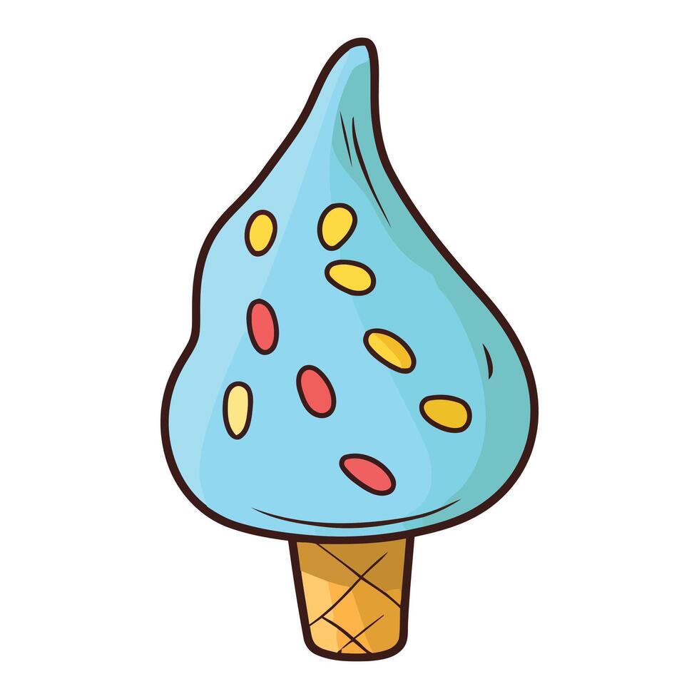 Ice cream cone design dessert icon vector