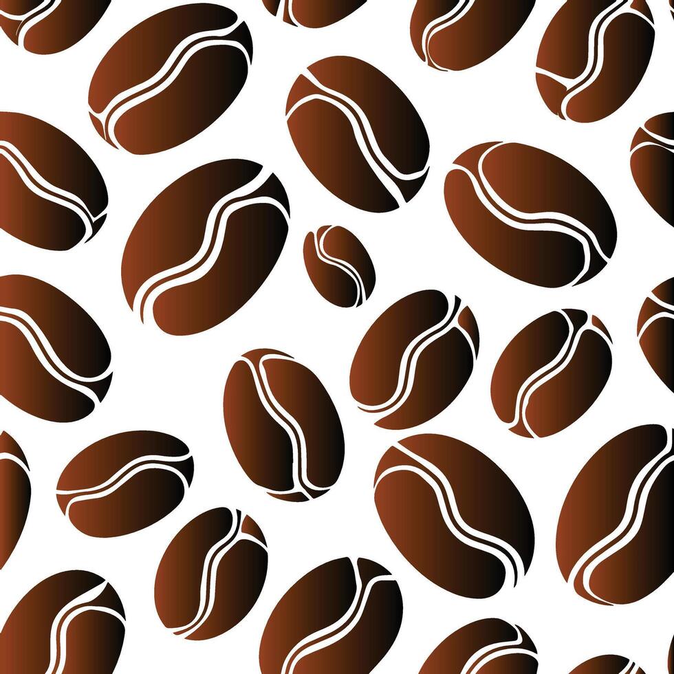 Coffee bean seamless pattern vector