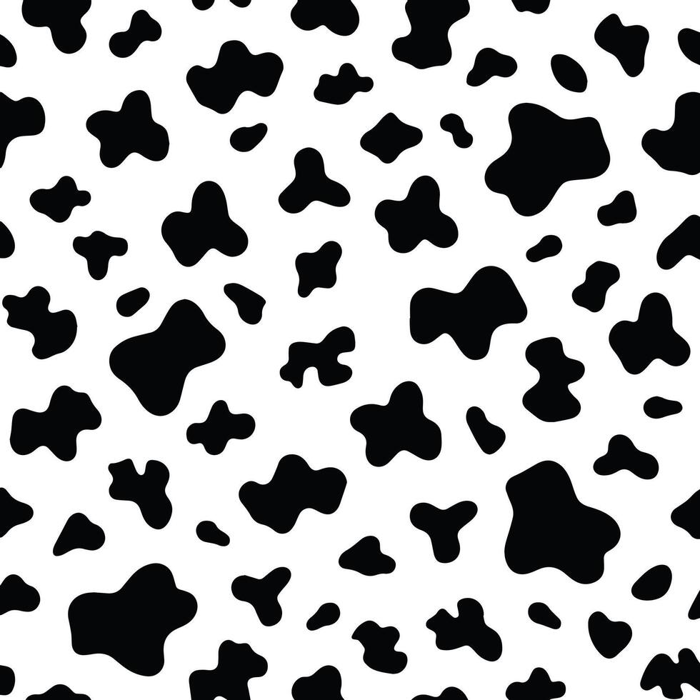 Cow print pattern. Cow skin texture. vector