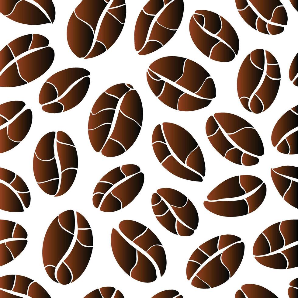 Coffee bean seamless pattern vector