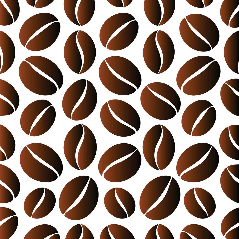 Coffee bean seamless pattern vector