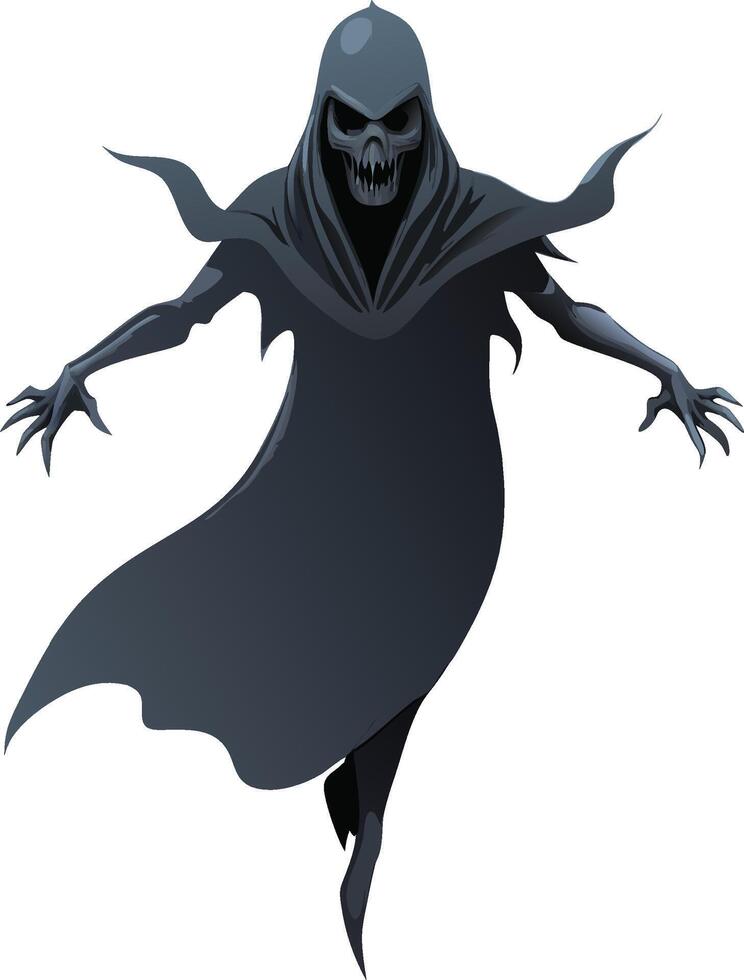 Spooky Ghost Haunts the Night. AI-generated. vector