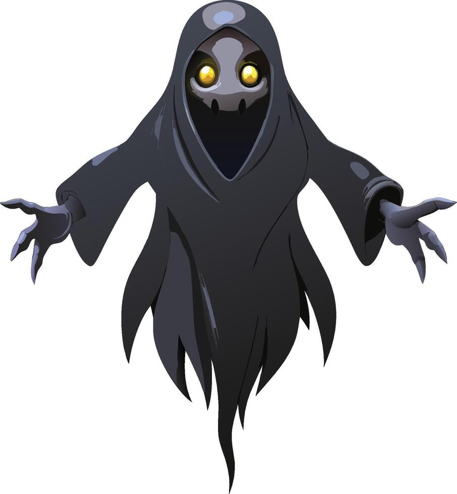 Spooky Ghost Haunts the Night. AI-generated. vector