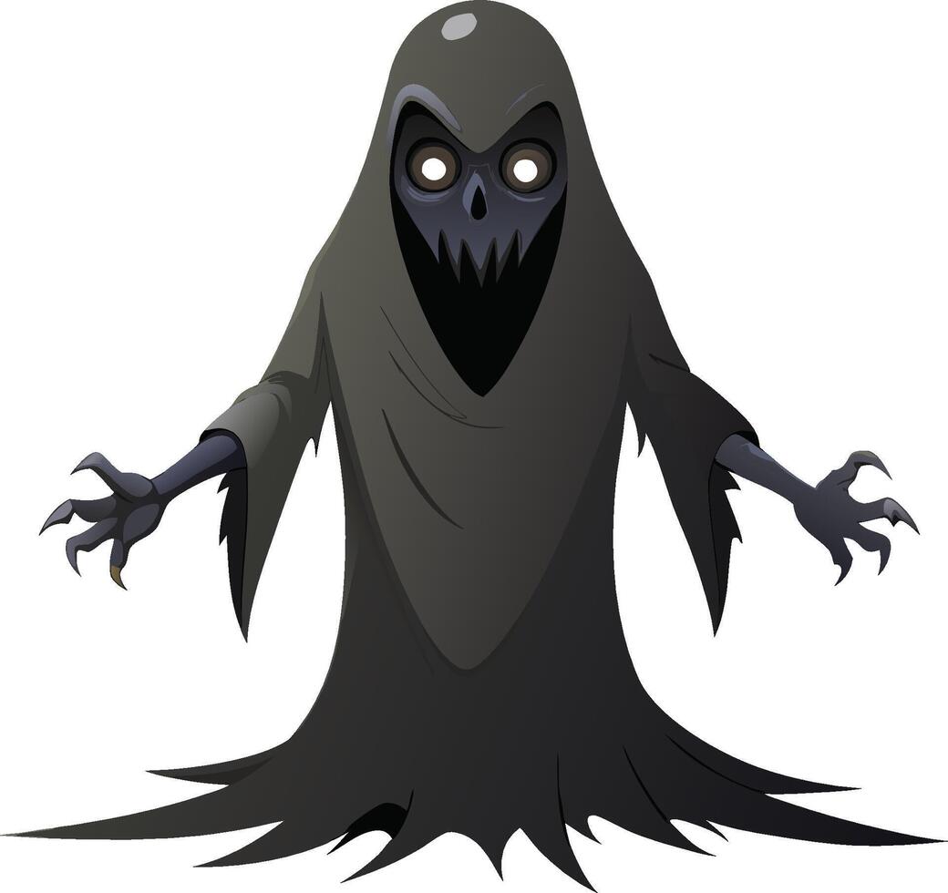 Spooky Ghost Haunts the Night. AI-generated. vector
