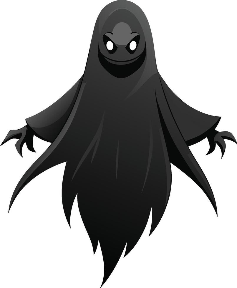 Spooky Ghost Haunts the Night. AI-generated. vector