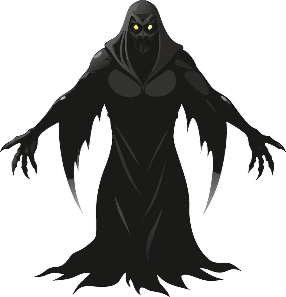 Spooky Ghost Haunts the Night. AI-generated. vector