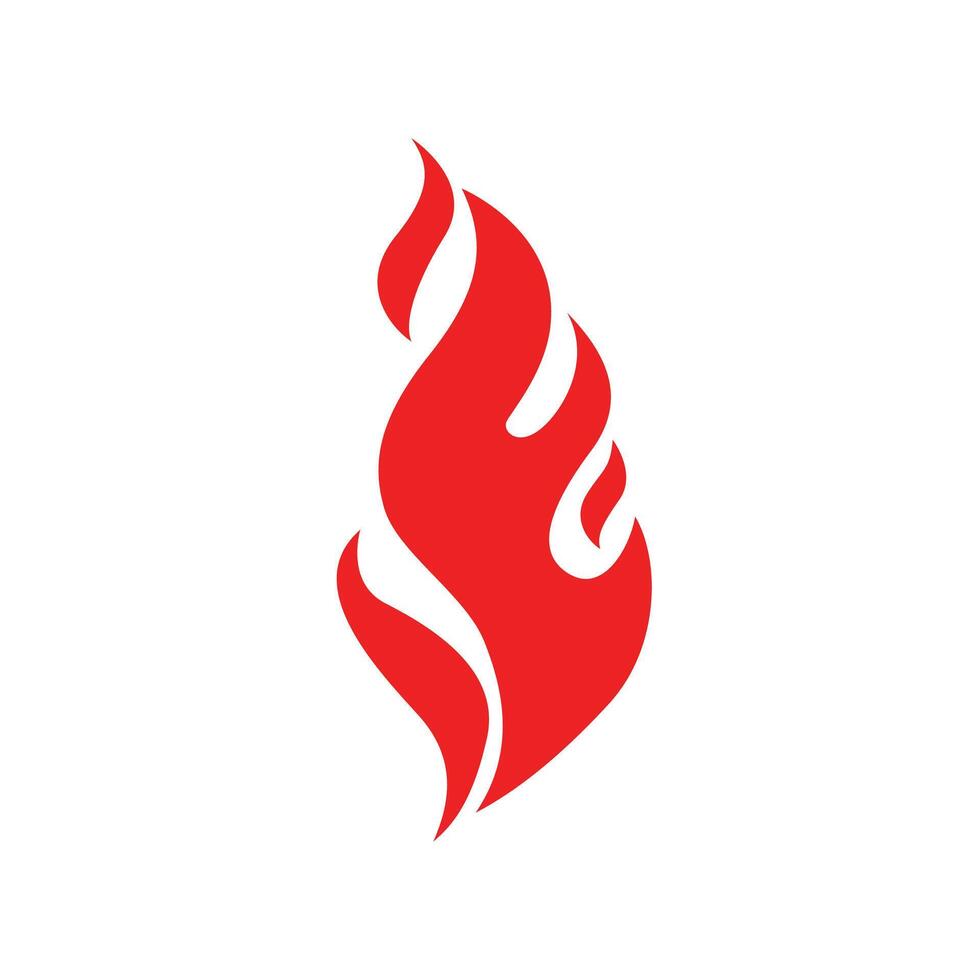 Red fire icon vector