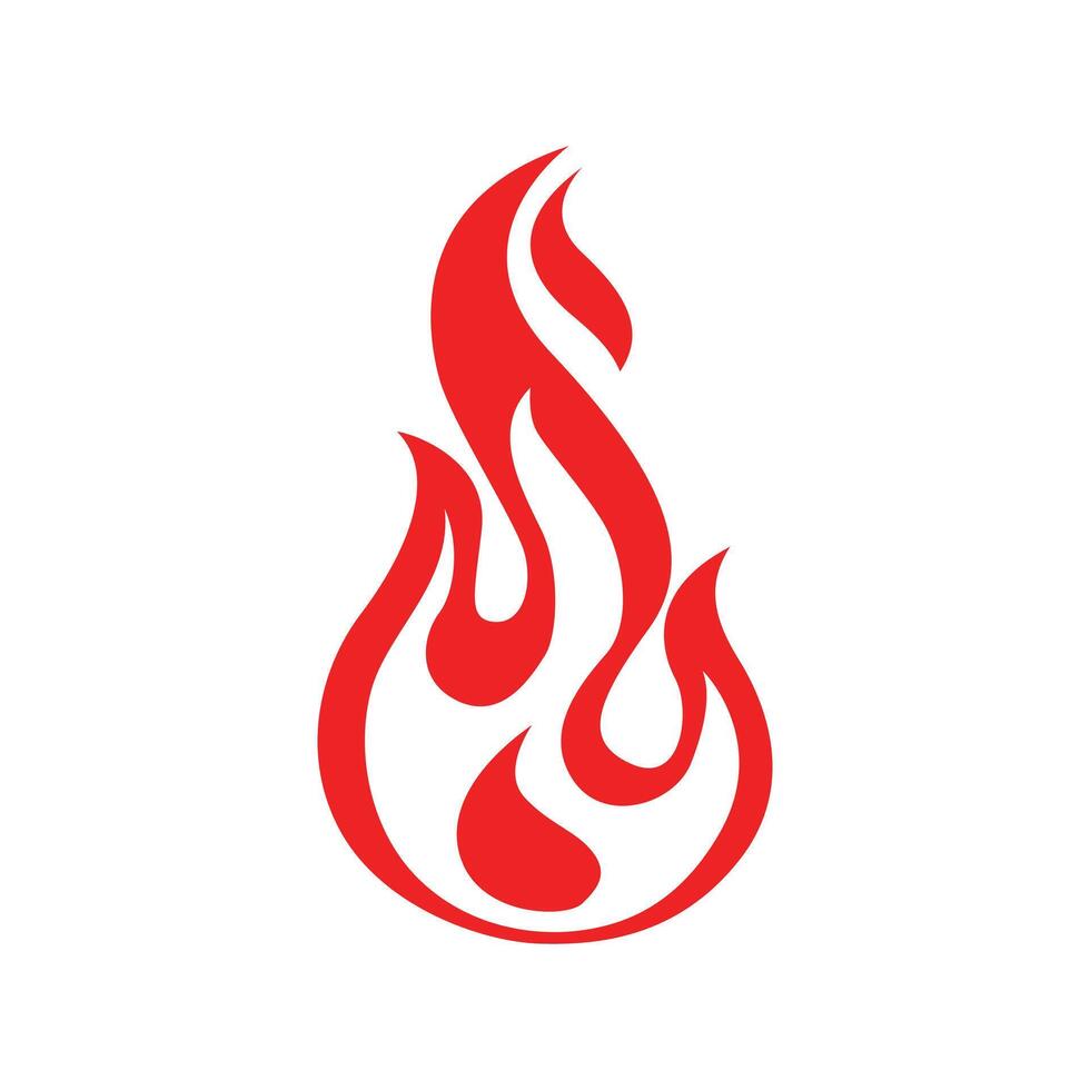 Red fire logo vector