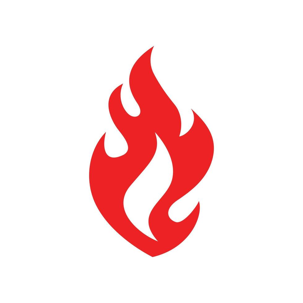 Red fire icon vector